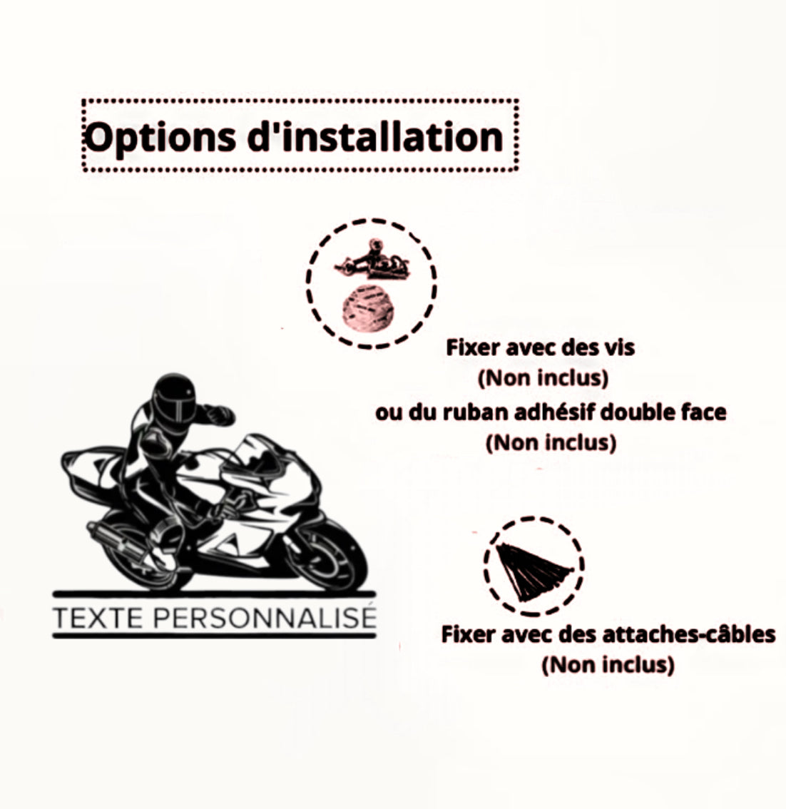 Plaque métallique Personnalisable - CRAZYBIKELIFE