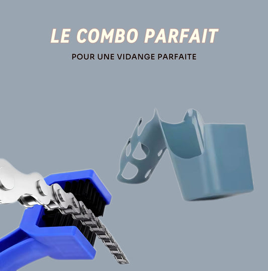 Brosse + récupérateur d'Huile pour Chaîne - CRAZYBIKELIFE