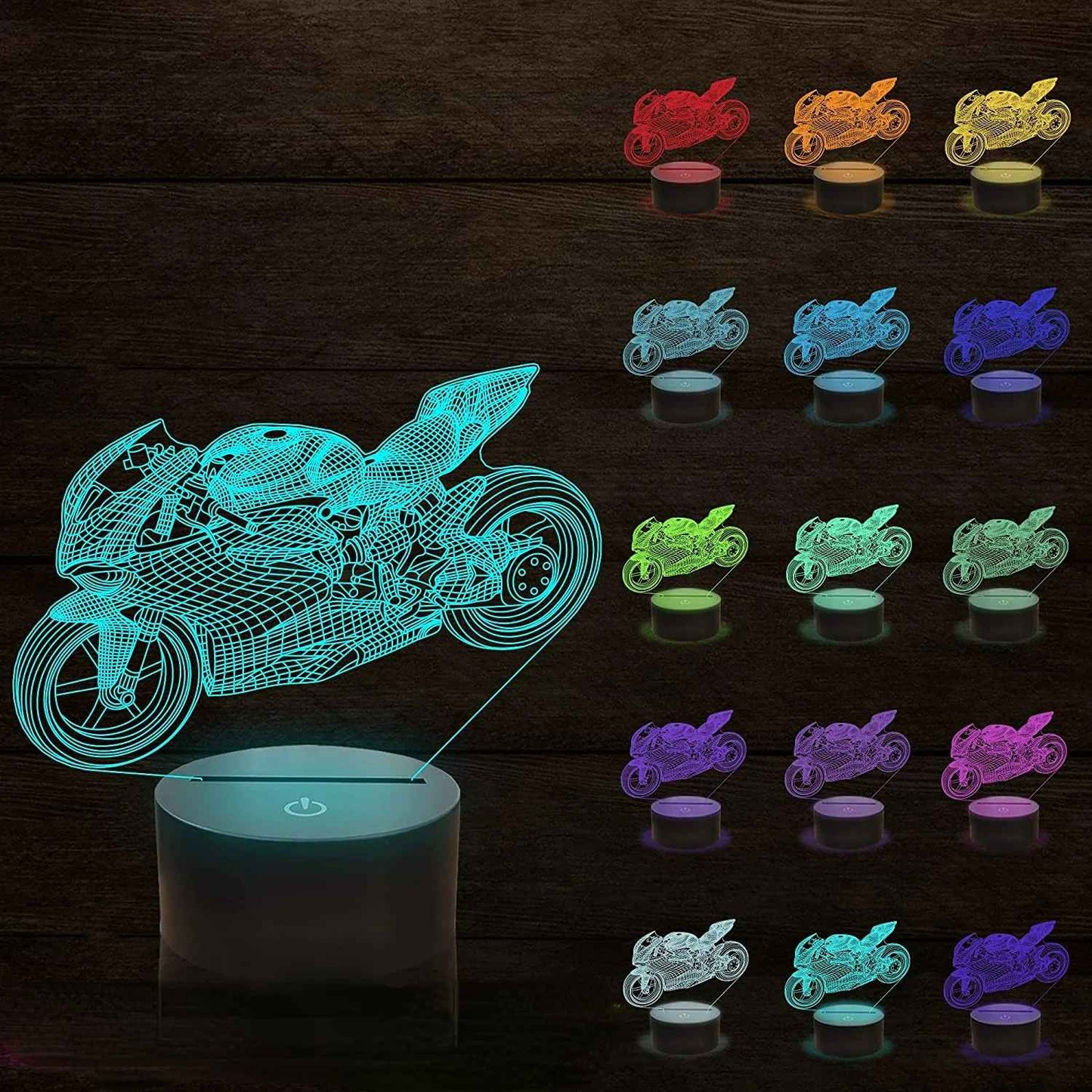 Lampe LED 3D Moto - CRAZYBIKELIFE