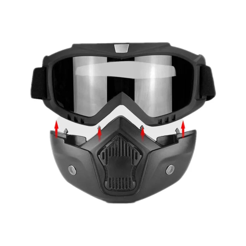Masque et lunettes de protection séparés pour une utilisation modulable