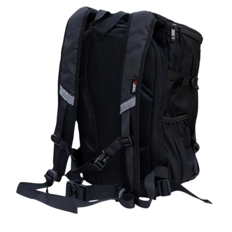 Vue arrière du sac à dos Motocentric sur fond blanc