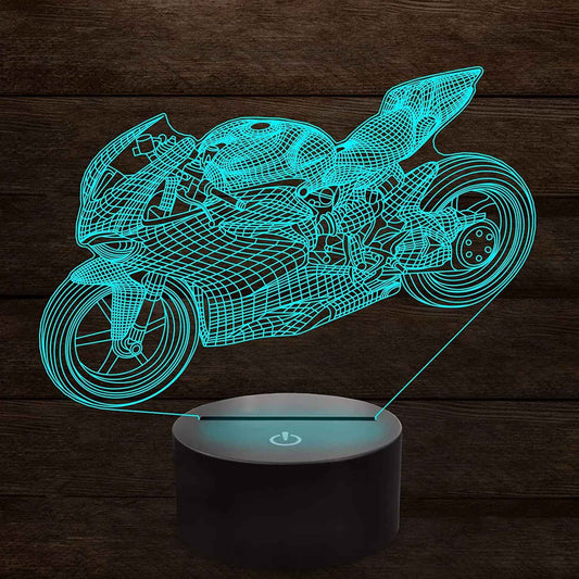 Lampe LED 3D Moto - CRAZYBIKELIFE