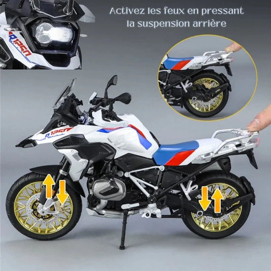 Activation des feux par pression sur la suspension arrière de la BMW R1250GS miniature.