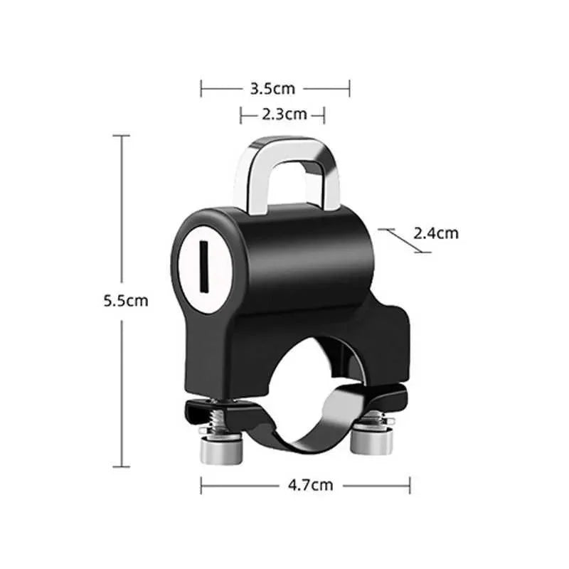 Dimensions détaillées du cadenas antivol pour casque moto