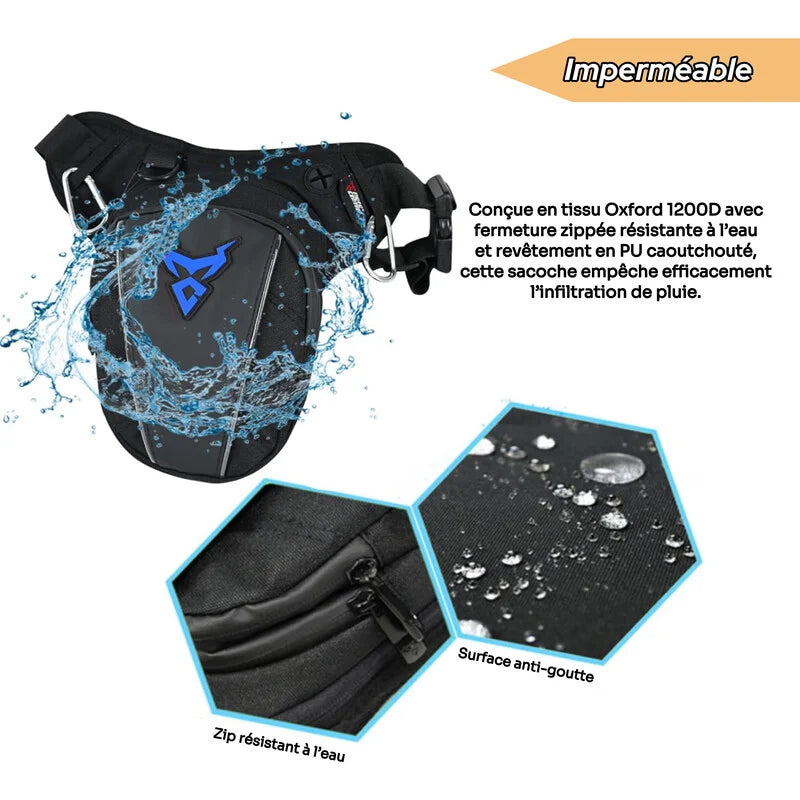 Sacoche de jambe imperméable – résistance à l’eau